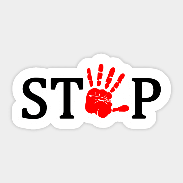 stop Sticker by MissMorty2